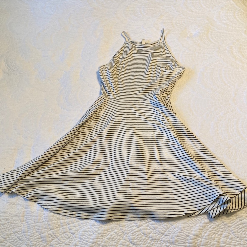 billabong black/cream striped sundress